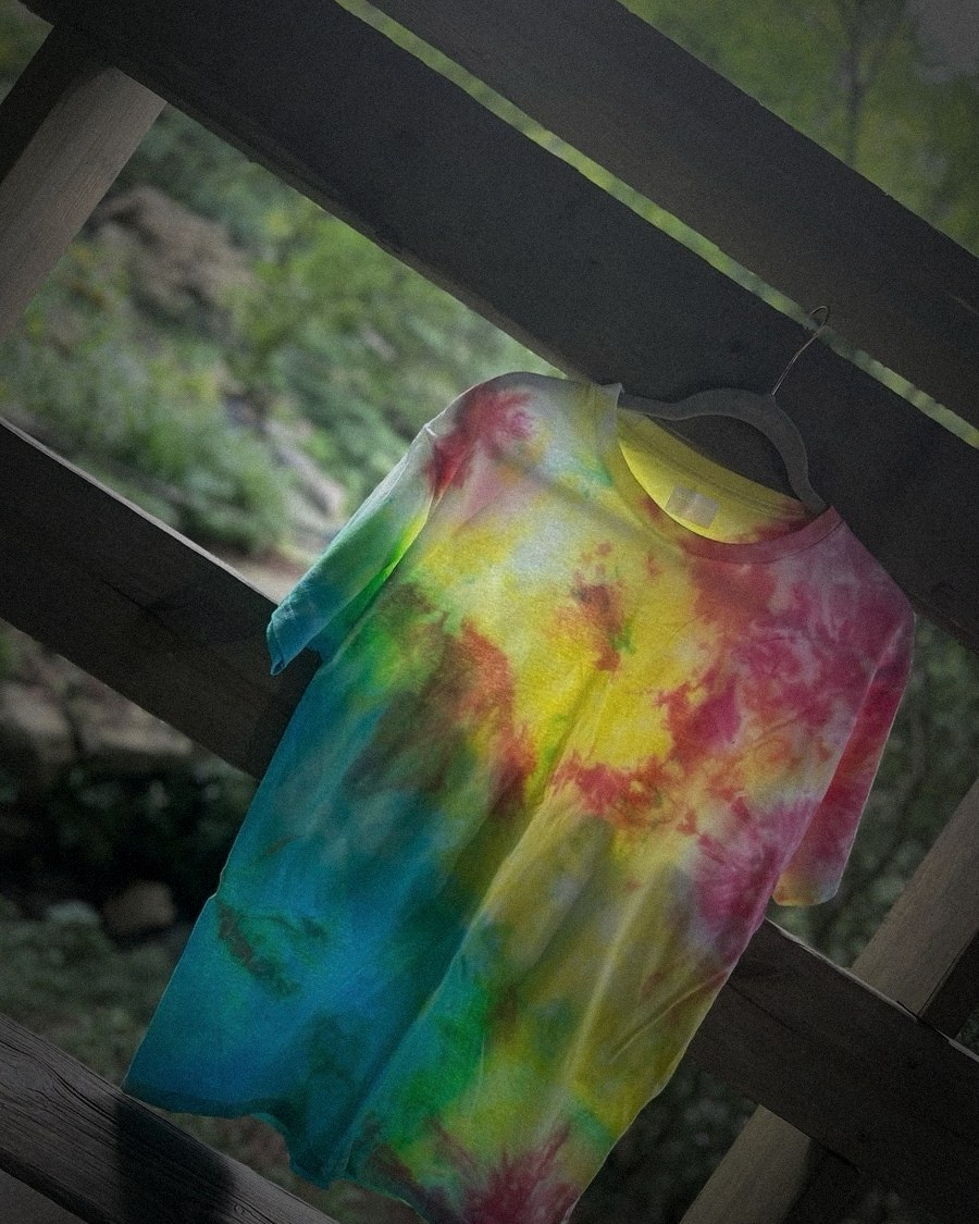 Rainbow ice-dye piece