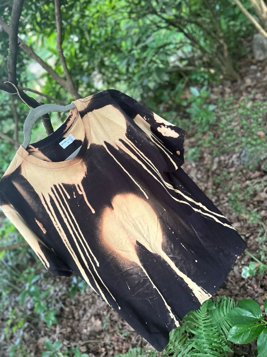 Ice-dye citrus piece by Shera Simone