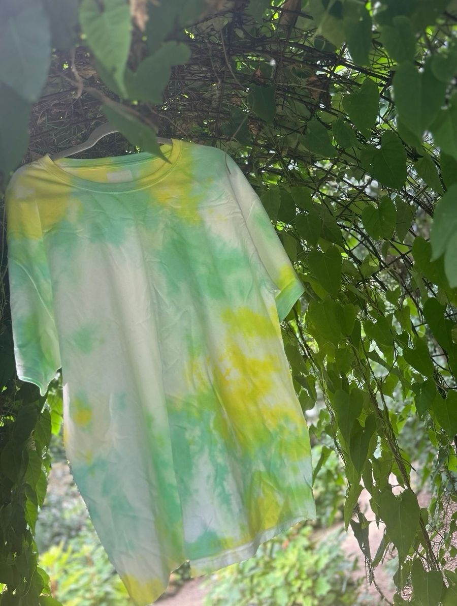 Ice-dye citrus piece by Shera Simone
